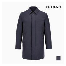 인디안 INDIAN 울혼방 원포인트 버튼 구스다운 코트__MITEHWWA101