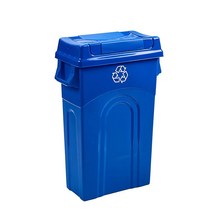 United Solutions Highboy 스윙 뚜껑이 있는 재활용 쓰레기통 78.9L23갤런 공간 절약형 슬림한 측면 및 쉬운 가방 제거 휴대 실내/실외 사용을 위한 손잡이 블, Highboy w/ Lid, 1-Pack