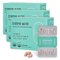 인생한방 슬리밍 녹차카테킨 가르시니아 체지방 감소 다이어트, 90정, 3개