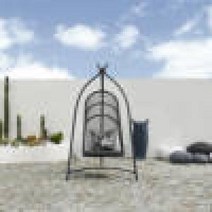 라탄그네의자 라운지체어 실내 실외 흔들 의자 안뜰 PE 등나무 고리 버들 세공 옥외 가구 거는 정원 아기, BP-S017