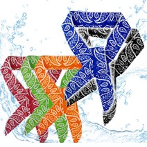 냉동스카프 쿨 아이스 목수건 자외선차단 피부보호 통기성 우수, 초록