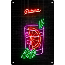 Neon Drink Metal Signage Tin Painting Cocktail Poster Plaque Home Living Room Bar Club Party Modern, 08 8_01 20x30cm