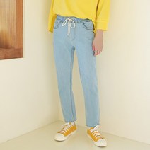 플레이즈 남성용 3컬러 스트링조절 허리밴딩 스판 데님팬츠