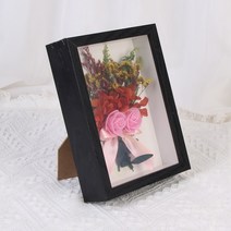 납골당액자 추모 영정사진 미니 수목장 장식 비석 말린 꽃용 다목적 딥 3D 프레임 나무 사진 북유럽 그림자 상자 표본 홀더 벽 3cm 깊이, 20.Black - 6inch 102x152cm