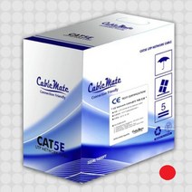 케이블메이트 CAT5e 305M 블루 단선 UTP 랜선 랜케이블 시공용 납품용, cat5e utp 305m 레드