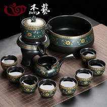 자사호 작가호 다도세트 가정용, 자동 다기[금전화] 8잔 + 티샤워개