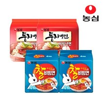 농심 찰비빔면 멀티팩 (130gx4) x 2개 + 둥지냉면 비빔냉면 (162gx4) 2254136