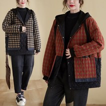 도니와 여성 체크후드점퍼 빈티지점퍼 데일리룩 겨울자켓 겨울점퍼 누빔점퍼 체크누빔 예쁜점퍼 캠퍼스룩 출근패션 2컬러 편한점퍼 누빔후드 데이트룩 여행패션 엄마자켓 엄머점퍼
