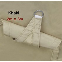 어닝 갈이 2x2 2.5x2.5m 야외 방수 캔버스 차양 그물 그늘막 정원 파티오 항해 천막 캠핑 타포린, 11 Khaki2x3