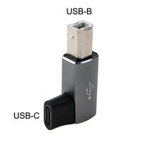 비트메이커 작곡 편곡용 디제잉YuXi-타입 C 암-USB B 수 스캐너 변환기 남성 어댑터 연결 프린터 MIDI 컨, 02 Grey Elbow