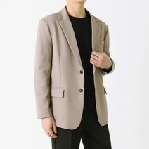 지지블랙 찰스 스탠다드 프리미엄 싱글 정장 자켓 세미 오버핏 블레이저 빅사이즈 정장 마이