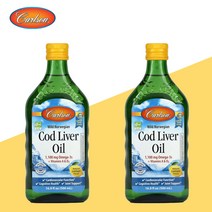 칼슨랩 노르웨이산 오메가3 코드리버오일 네추럴레몬 500ml 비타민 2개