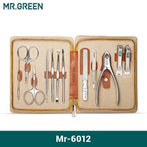 이동식공구함 MR.GREEN-매니큐어 세트 12 인 1 전체 기능 키트 전문 스테인레스 스틸 페디큐어 세트 가죽 휴대용 케이스 아이디어 선물