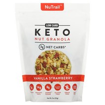 NuTrail 케토 넛 그래놀라 바닐라 스트로베리 312g(11oz) 1팩