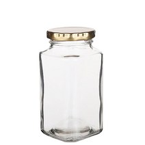 담은 사각쨈400 유리병 과일청병 수재쨈병 1박스 40개, 마개 실버