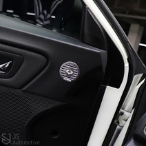 JS automotive 티볼리 티볼리에어 아머 도어스피커 메탈카본 엠블럼 플레이트 데칼스티커 DIY몰딩 드레스업, 카본 2P