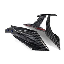 cbr650 페어링 윙렛 혼다 cbr650r 오토바이 윙 보호 커버 키트용 공기 역학적 윙 고정 윙렛 cbr 650r 2019-2022, 탄소 섬유