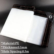 대형방수포 그라운드시트 PVC 캠핑 야외 투명 정원 온실 식물 방수 전망대 발코니 텐트 천막, 33.Black Edge 2Lines - 1x1m