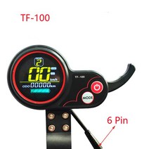 전동스쿠터 스로틀 소형전기차 전기 스쿠터 컬러 스크린 계기판 전원 스위치 모터 가속기 계기 코드 디스플레이 24V 36V 48V, [03] TF100 6 p