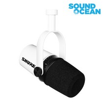 SHURE MV7 화이트 한정판 슈어 USB XLR 팟캐스트 홈레코딩 마이크