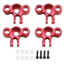 트랙사스서밋 7034 Traxxas 슬래시 E-레보 서밋 RC 자동차 업그레이드 부품 용 4Pcs 금속 프론트 및 리어 액슬 캐리어 너클 암 1/16, [01] Red