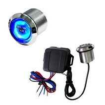 자동차 엔진 푸시 시작 버튼 RFID 잠금 점화 키리스 엔트리 시스템 고 시동 정지 이모빌라이저, 02 파란