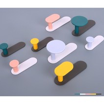 초강력 다이소 현관마스크걸이 모자걸이 차키 냉장고 열쇠, 타원형, 노랑