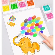 손가락 그림 어린이 미술, 24색 + 그림카드 30장 + 앞치마+ 팔토시