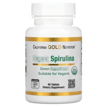 캘리포니아골드뉴트리션 CGN 유기농 스피룰리나 USDA 500mg 60정