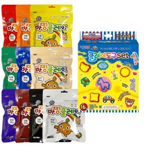 바핑 클레이 50g 10색 + 클레이도구세트, 1세트, 혼합색상