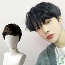 20대 남성 다운펌 웨이브 통가발 네츄럴 아이돌 변신, 1, 내츄럴블랙_onesize, 본상품선택