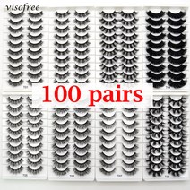 자연스러운 긴 3D 밍크 속눈썹 푹신한 볼륨 밍크 인조 속눈썹 잔인하고 자유로운 위스피, [10]