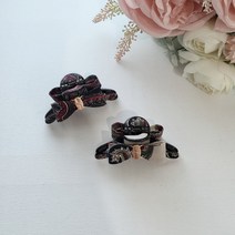 2종2개 한세트 페이즐리 반머리용 올림집게핀