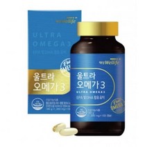 대상웰라이프 울트라오메가3 180캡슐 노르웨이산 소형어종 순도70% 3중기능성 EPA DHA 6개월분 대용량 식약처 식약청 인정 인증 해썹 haccp 혈행개선 눈건강, 180캡슐X3개