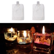 팔라 왁스 2팩(각 100g) 고투명 크리스탈 클리어 젤리 캔들 젤리 투명 diy 캔들, 없음