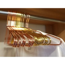 로즈골드 메탈 금속 옷걸이, 10p, 골드(10P)