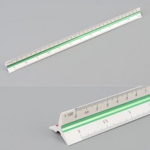 삼각 스케일자 30cm 저배율 수캐일 룰러 직 척도 베율 1대20 25 50 75 100 125 지도 제도 맵 비율 축소 자