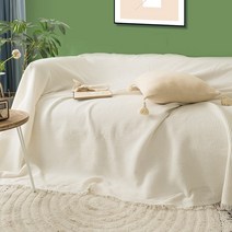 SKANDSALO 쇼파 패드 6인용 천커버 가죽갈이 돌쇼파 매트 천갈이, waffle 화이트_230 x 280cm