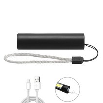 손전등 랜턴 Q5 줌 휴대용 미니 LED COB 램프 배터리 내장 USB 충전 2000 루멘 야외용 조정 가능 펜 라이트, [04] Package D, [01] 1pc