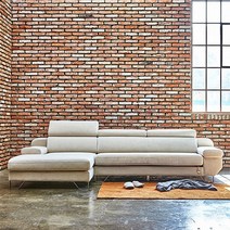 리코르소가구 빈츠 임팔라 갤럭시 4인용 카우치 패브릭소파, CIEL임팔라원단, 4인+스툴형, cl005블루