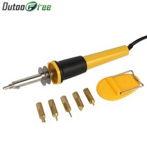 우드버닝기 전기 납땜 인두 펜 목재 연소 세트 버너 황동 팁 및 액세서리 DIY 도구 브러시 1 30W, 02 6pcs_01 30W_02 EU