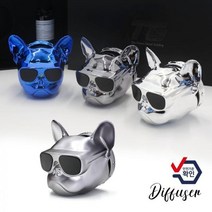 프리미엄 불독 캐릭터 송풍구 석고 메탈 무광 차량용 자동차 방향제 디퓨저, 메탈 불독방향제NOP051980