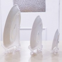 접시 이젤 인테리어 그릇 정리대 장식 거치대 미니 액자 사진 아크릴 투명 상패, 사이즈, 중 2P(품)(절)
