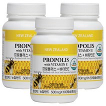 머치모어 탑3 프로폴리스+비타민E 3병, 180캡슐+500mg, 500병