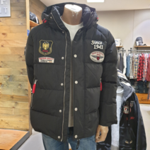 지프 JEEP 블랙 와펜패치 숏패딩점퍼GL4JPU403 다운패딩점퍼