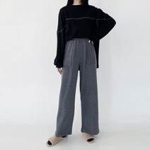 요모조모플러스 빅사이즈 아웃 포켓 밴딩 통바지