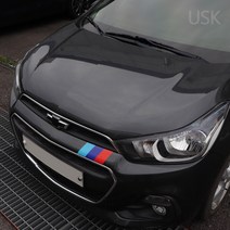 USK 쉐보레 더 넥스트 스파크 프론트 그릴 하단 3색 포인트 데칼 스티커 랩핑 필름 실외 튜닝 DIY 차량용품, A_독일-조수석