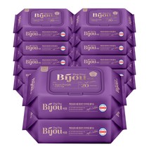 모나리자 데이데이비쥬 아쿠아퍼플 아기물티슈 엠보싱 캡형 (휴대용), 20매, 12개