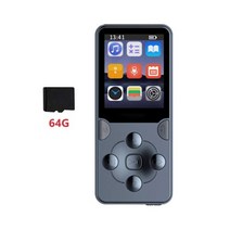 휴대용 MP3 MP4 플레이어 X-02 1.8 인치 학생 소음 감소 워크맨 HIFI 스테레오 음악 전자 책 내장 스피커, GRAY_CHINA | 기타