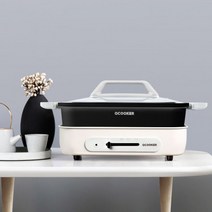 쿠커 인스턴트팟 QCooker-듀얼 디스크 요리 냄비 레트로 다기능 가정용 전기 프라이팬 바베큐 팬 냄비, 3L, UK, 3L+UK